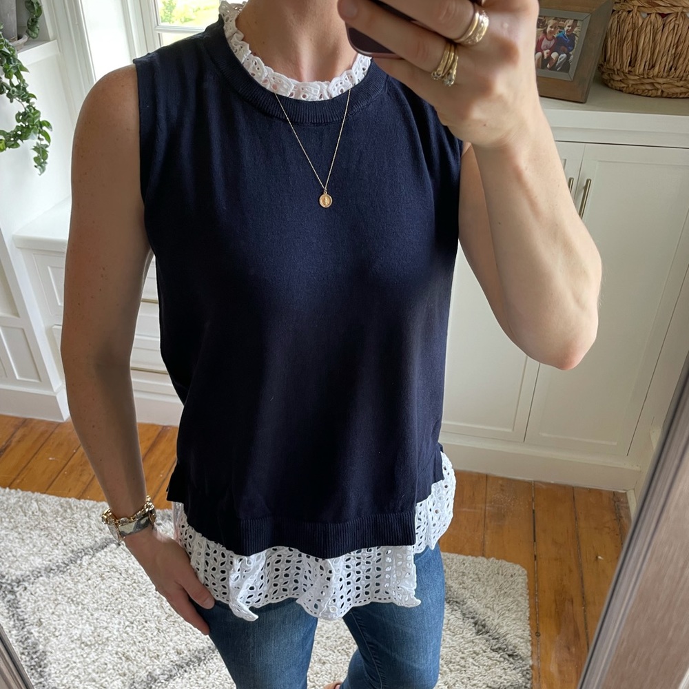 Loft eyelet sweater tank. - Picture 7 of 14